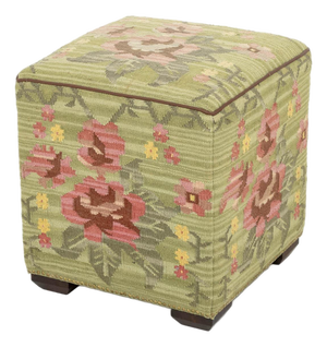 George Smith Style Kilim Upholstered Ottoman