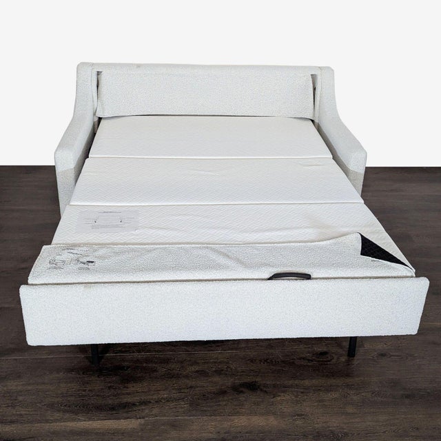 American Leather Perry Modern Sleeper Sofa With Fold-Out Bed - Light Fabric For Sale In San Francisco - Image 6 of 11