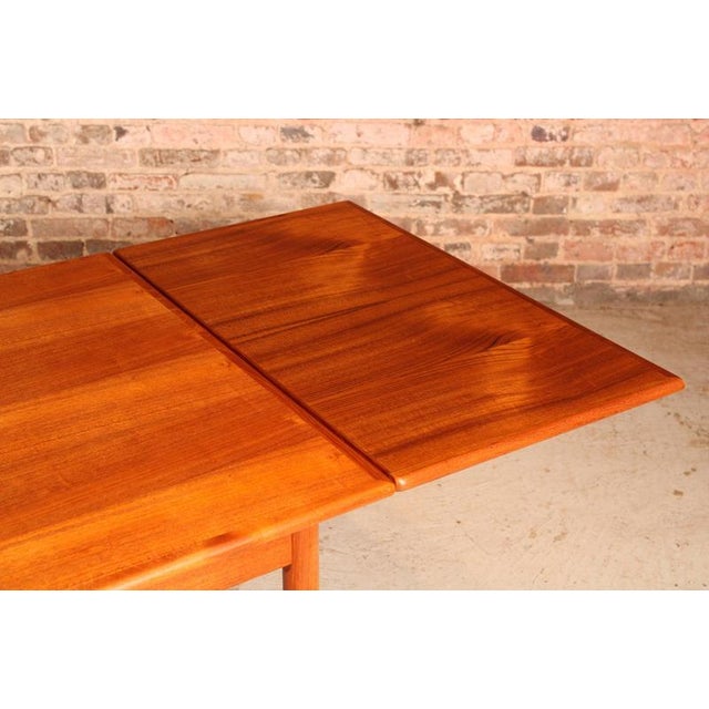Mid-Century Danish Extending Dining Table in Teak, 1970s For Sale - Image 10 of 12