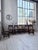 Set of 6 antique pitch pine chairs inspired by folk art or Savoyard design, circa 1950. We love the simple, rustic shape...