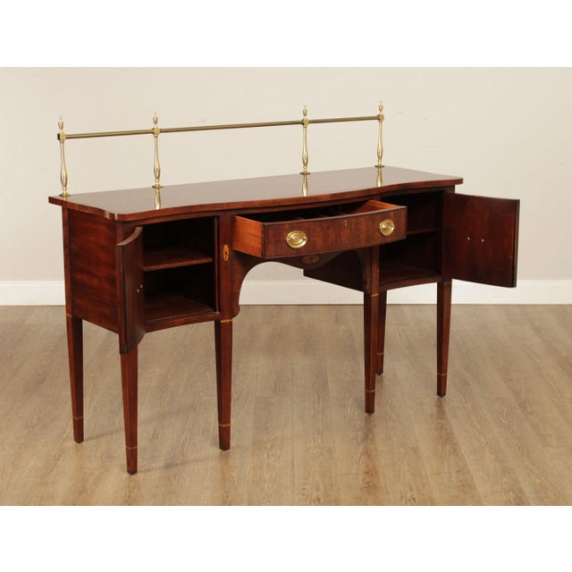 Statton Furniture 1980s Statton Hepplewhite Style Cherry 'Centennial' Serpentine Sideboard For Sale - Image 4 of 13