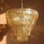Art Deco Style Amber Murano Glass and Brass 5-Tier Waterfall Chandelier, 1970s For Sale - Image 4 of 5