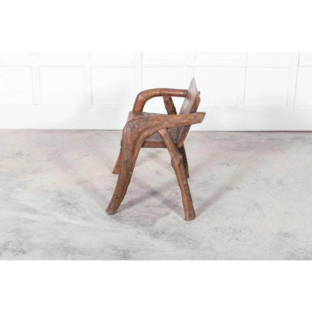 1950s Mid-Century Provincial French Fruitwood Root Chair For Sale - Image 5 of 12