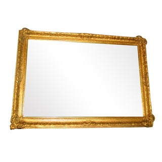 French 19th C. Carved Gilt Frame & Beveled Mirror For Sale