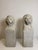 Florentine Lions in White Carrara Marble, Late 19th Century, Set of 2 For Sale - Image 3 of 13