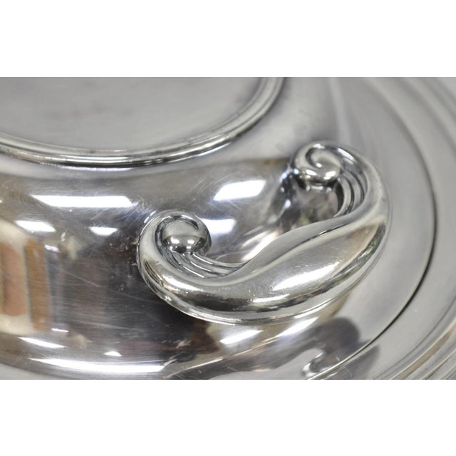 Traditional Vintage Wallace N6706 Silver Plated Large Oval 15" Covered Serving Dish For Sale - Image 3 of 16