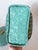 Teal Vintage Lacquered Teal Woven Box With Brass Koi Fish Finial Knob For Sale - Image 8 of 10