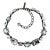 Oscar De La Renta Hematite Plated Crystal Pearl Multi-Stone Statement Necklace For Sale