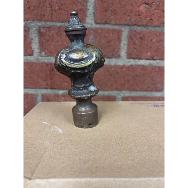 1940s Vintage Solid Brass Finial For Sale - Image 5 of 11