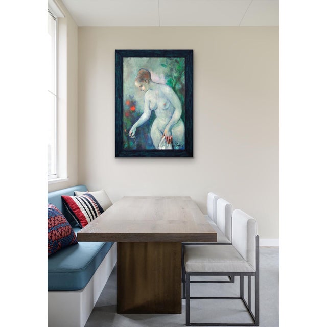 Luciano Sopelsa, Nude Nudo Al Tramanto, 1975, Oil Painting on Canvas, Framed For Sale - Image 11 of 18