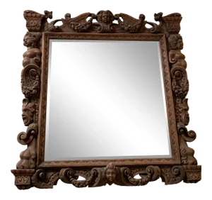 19th Century Antique Carved Frame Mirror