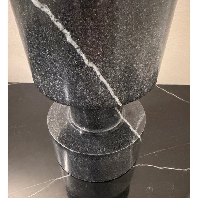 2020s “Luc” Vase / Candleholder by Citizen Artist for Global Views – Black Marble For Sale - Image 5 of 8
