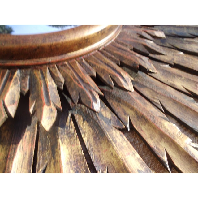 Wooden Sun Mirror, 1960s For Sale - Image 12 of 18