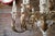 1970s Italian 18-Light Carved Wood & Gilt Metal Chandelier For Sale - Image 4 of 18