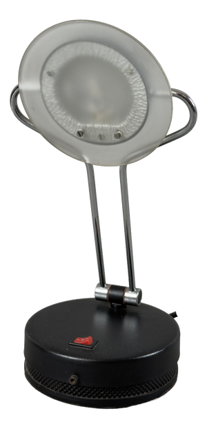 Space Age Adjustable Metal Glass Table Lamp, 1970s