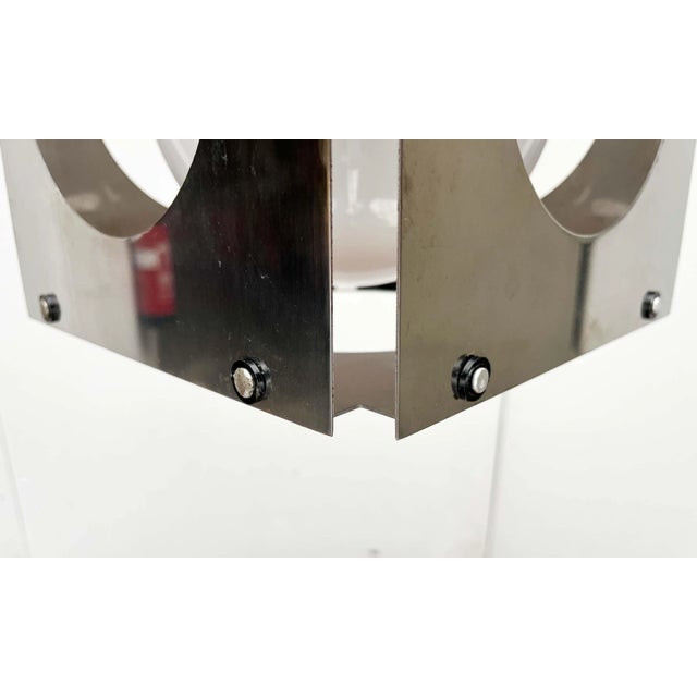 Mid-Century Modern Italian Space Age Cubo Metal and Glass Pendant Lamp from Tronconi, 1960s For Sale - Image 14 of 18