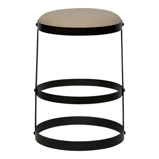 NOIR Dior Counter Stool in Black Metal For Sale