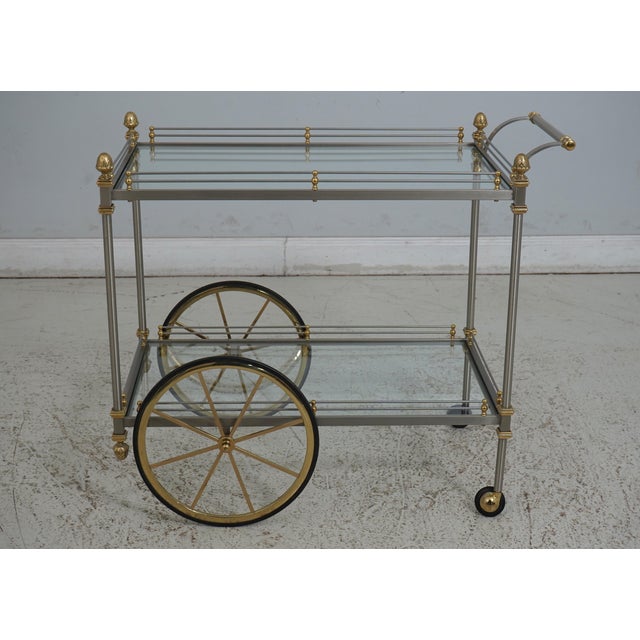 Age: Approx: 25 Years Old Details: Nice Decorator Cart Quality Steel Frame w. Solid Brass Accents Condition: Excellent...
