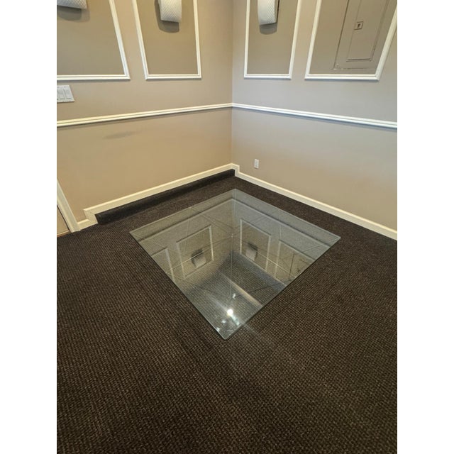 Paolo Piva 1980s Alanda Coffee Table Paolo Piva for B&b Italia – Black Steel & Glass For Sale - Image 4 of 14