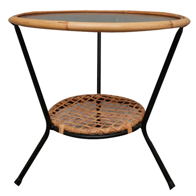Mid-Century Rattan Coffee Table, 1960s For Sale