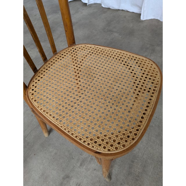 Vintage Boho Cane Seat Dining Chair, Yugoslavia, 1970s For Sale - Image 14 of 18