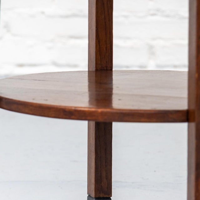 Dutch Art Deco Amsterdam School Side Table, 1920s For Sale - Image 4 of 11