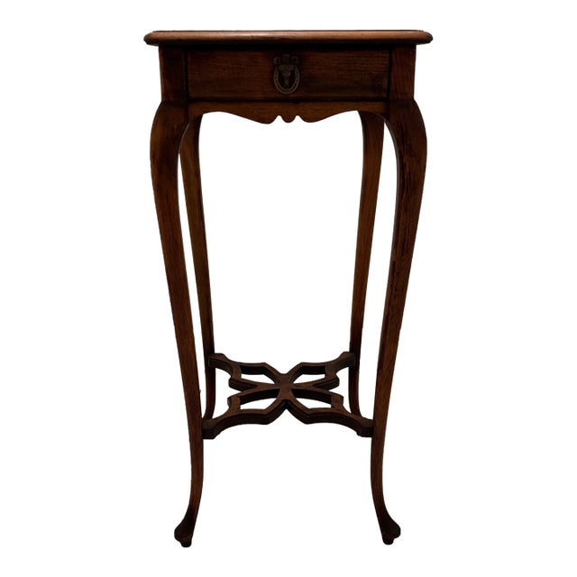 Vintage the Bernhard Flower Chippendale Style Wood Stand For Sale