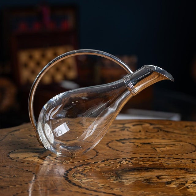 Modern British Silver Mounted Glass Wine Jug from Asprey, 2004 For Sale - Image 13 of 14