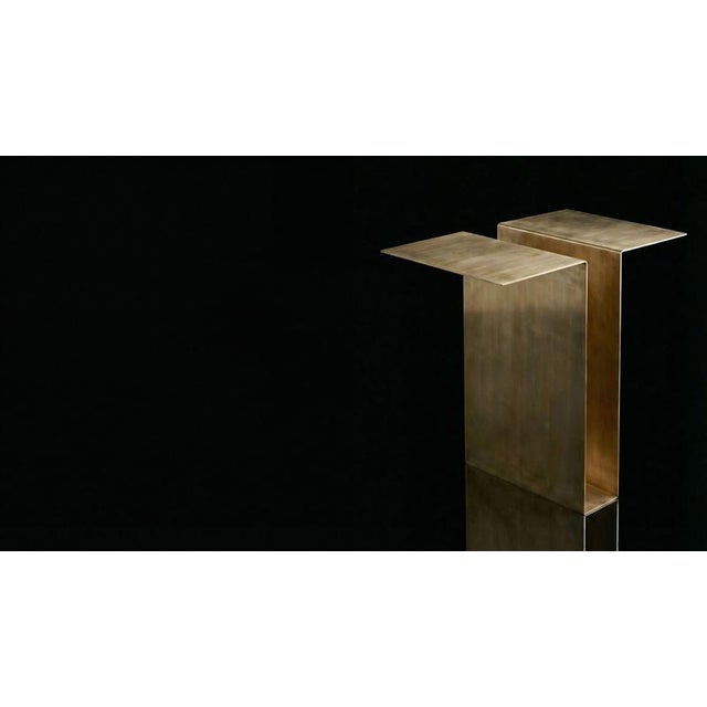 Balance Side Table in Brass by Auste Ost For Sale - Image 10 of 13