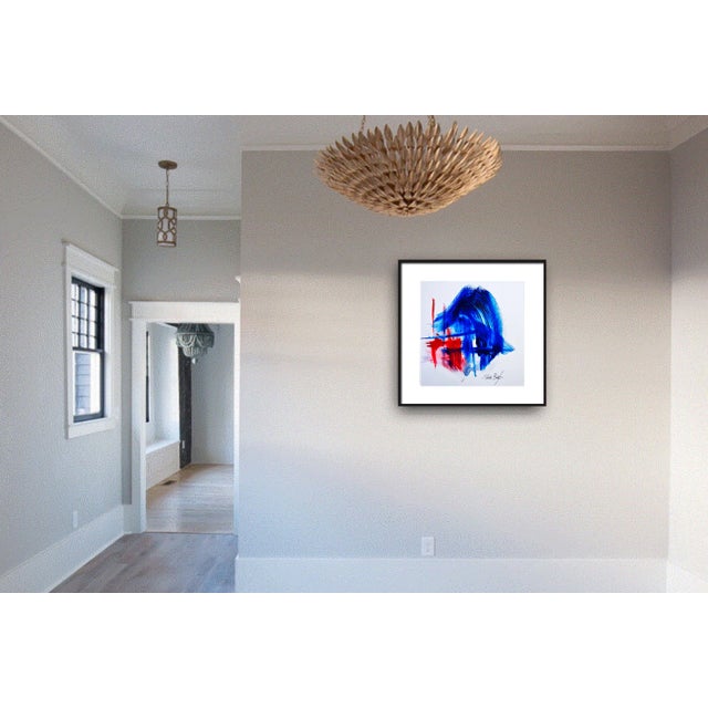 Abstract "Passion 3" Contemporary Original Abstract Ink Painting on Paper by Shabs Beigh For Sale - Image 3 of 4