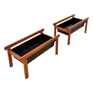 Floating Planters in the style of Aksel Kjersgaard, Denmark, 1960s, Set of 2 For Sale