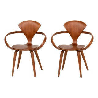 Pair of Mid-Century Modern "Pretzel" Armchair Manner of Norman Cherner for Plycraft For Sale