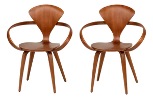 Pair of Mid-Century Modern "Pretzel" Armchair Manner of Norman Cherner for Plycraft