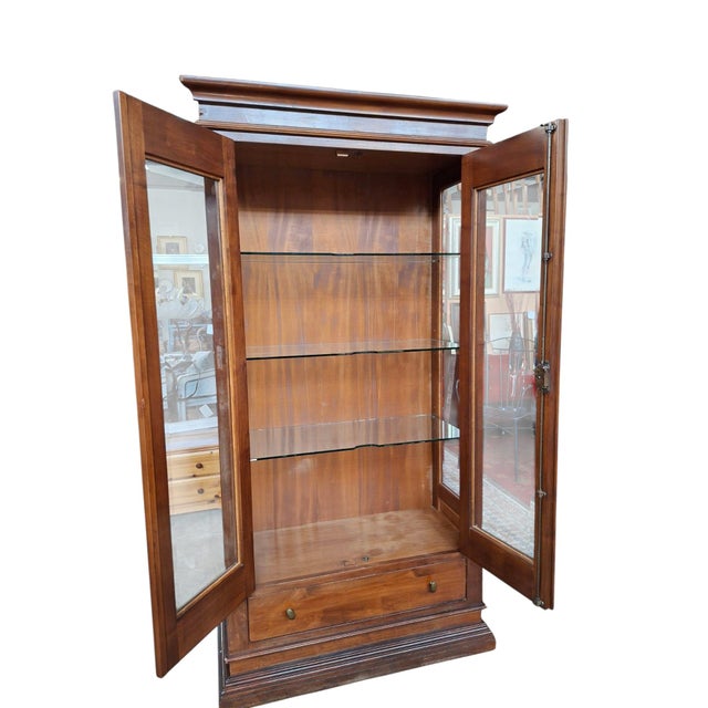 Arte Povera Style Wood and Cut Glass Display Cabinet, Piedmont, Saluzzo, 1960s For Sale - Image 6 of 12
