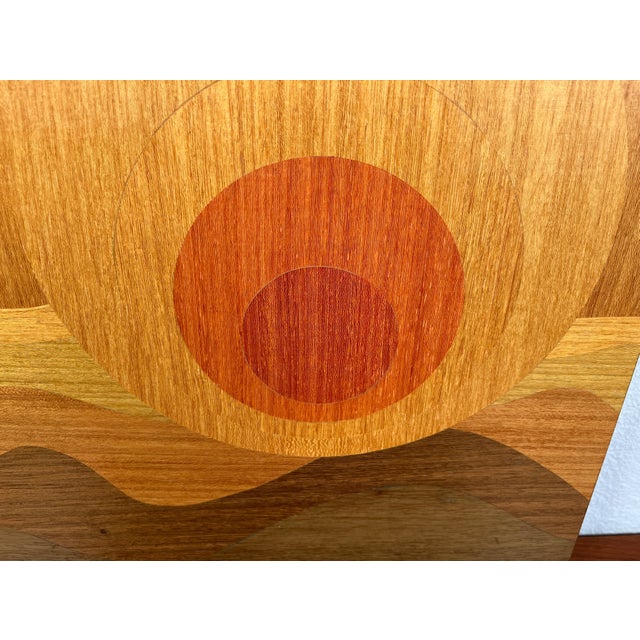 Wood Mid-Century Wood Veneer Intarsia Wall Picture, 1960s For Sale - Image 7 of 18