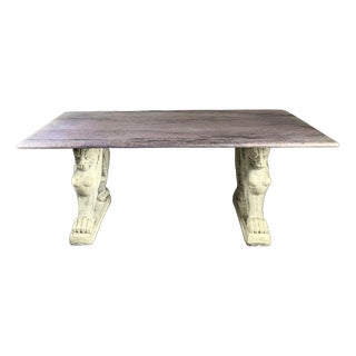 20th Century Marble Dining Table, 1950s For Sale