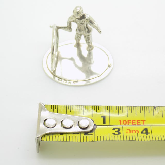 Vintage Dutch Handmade Genuine Silver 835 Child with Hoop Figurine, 1970s For Sale - Image 10 of 11