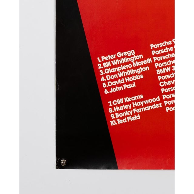 Porsche Imsa Champion Poster by Advertising Agency Strenger, 1978 For Sale - Image 8 of 9