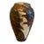 Alex Long Signed Raku Studio Pottery Vase - 8" - Lava & Crackle Glaze (2003) For Sale