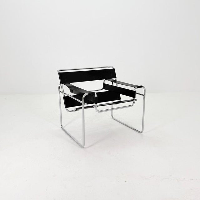 Mid-Century Modern Black Wassily B3 Chair by Marcel Brauer, 1990s For Sale - Image 14 of 15