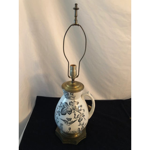 Black Transfer Ware Aesthetic Movement Lamp For Sale - Image 11 of 11