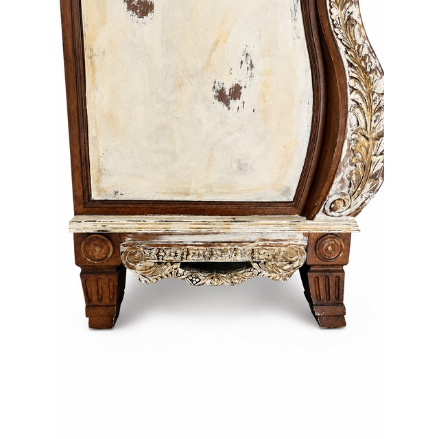 Vintage Patinated Bombe Chest in Yellow Sage – Carved Details – French Provincial For Sale - Image 10 of 11