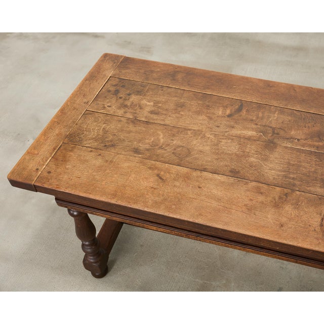 19th Century Country French Oak Farmhouse Trestle Dining Table 8 Ft. For Sale - Image 10 of 18