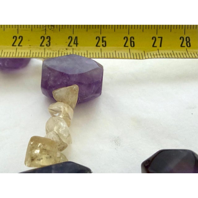 Vintage Amethyst and Citrine Quartz Necklace, 1970s For Sale - Image 17 of 18
