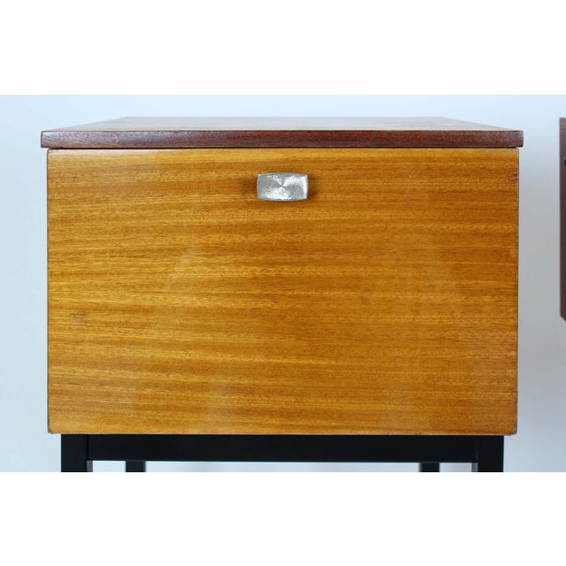 1970s Mid-Century Modern Czechoslovakian Mahogany Nightstands by Up Závody, 1970s, Set of 2 For Sale - Image 5 of 18