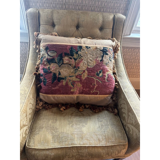 Tapestry Pillow For Sale - Image 4 of 8