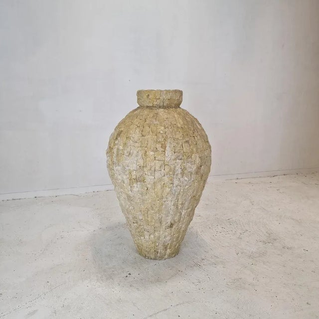 1980s Large Mactan Stone or Fossil Stone Planter, 1980s For Sale - Image 5 of 12