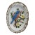 Vintage Raised Relief Porcelain Bird Wall Plaque With Floral Motif For Sale