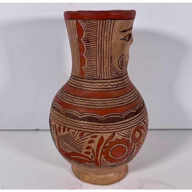 Mexican Folk Art Guerrero Nahua Figural Vase For Sale - Image 6 of 18