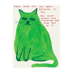 David Shrigley This Huge Cat Lithograph Poster, 2022